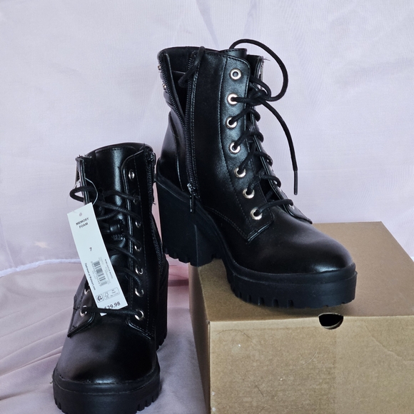NOBO Shoes - NOBO Black Combat Boots